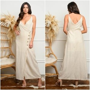 Oatmeal color Maxi Dress